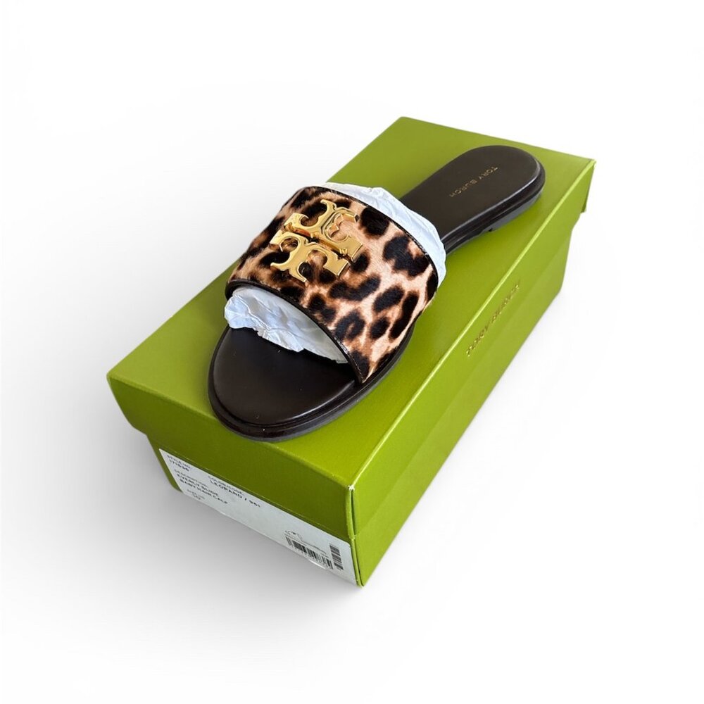 Tory Burch Everly Slide baby hair calf leopard